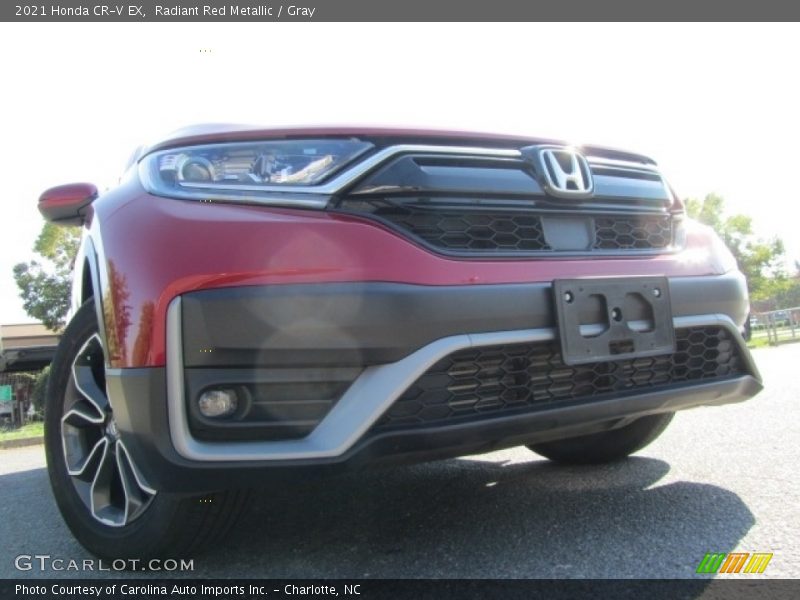 Radiant Red Metallic / Gray 2021 Honda CR-V EX