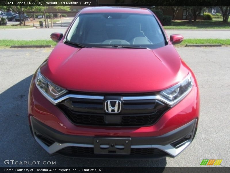 Radiant Red Metallic / Gray 2021 Honda CR-V EX