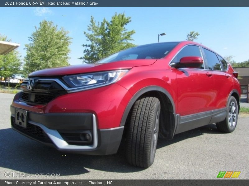 Radiant Red Metallic / Gray 2021 Honda CR-V EX