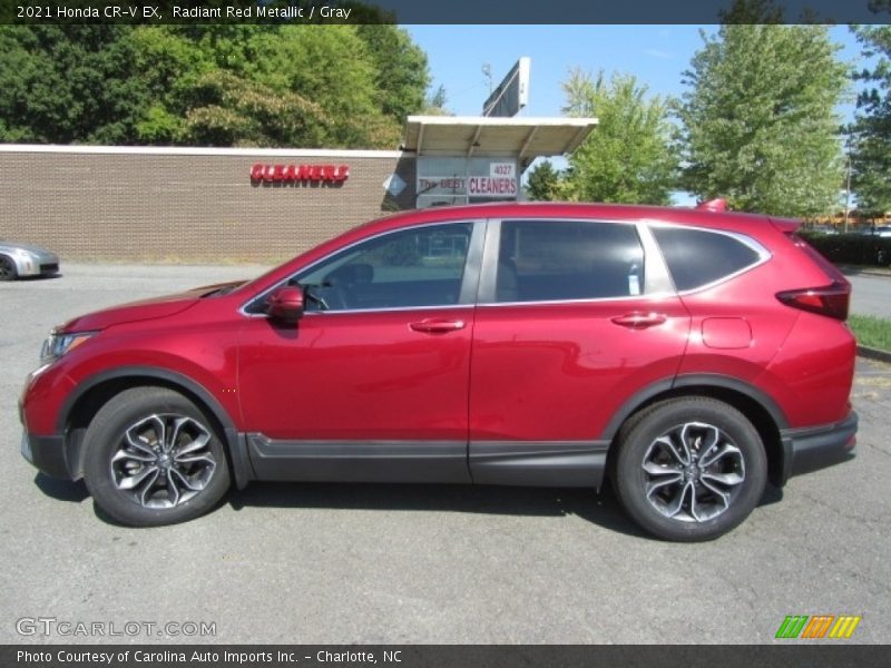 Radiant Red Metallic / Gray 2021 Honda CR-V EX