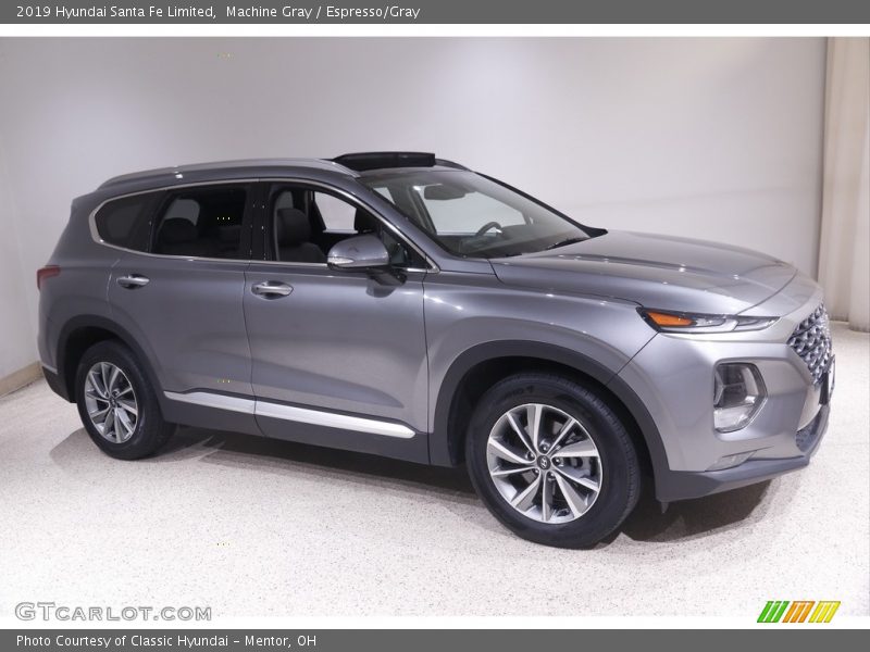 Machine Gray / Espresso/Gray 2019 Hyundai Santa Fe Limited