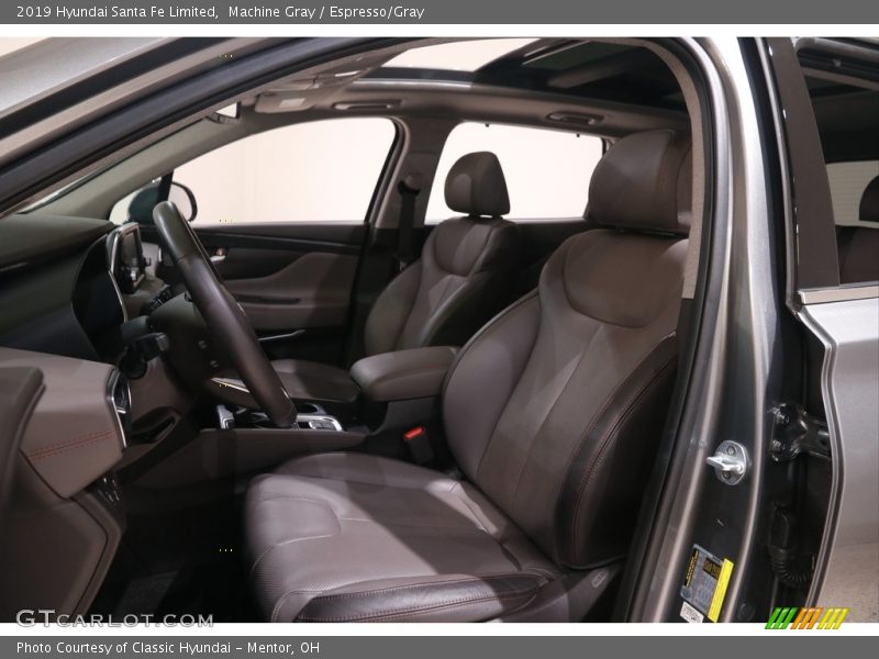 Machine Gray / Espresso/Gray 2019 Hyundai Santa Fe Limited