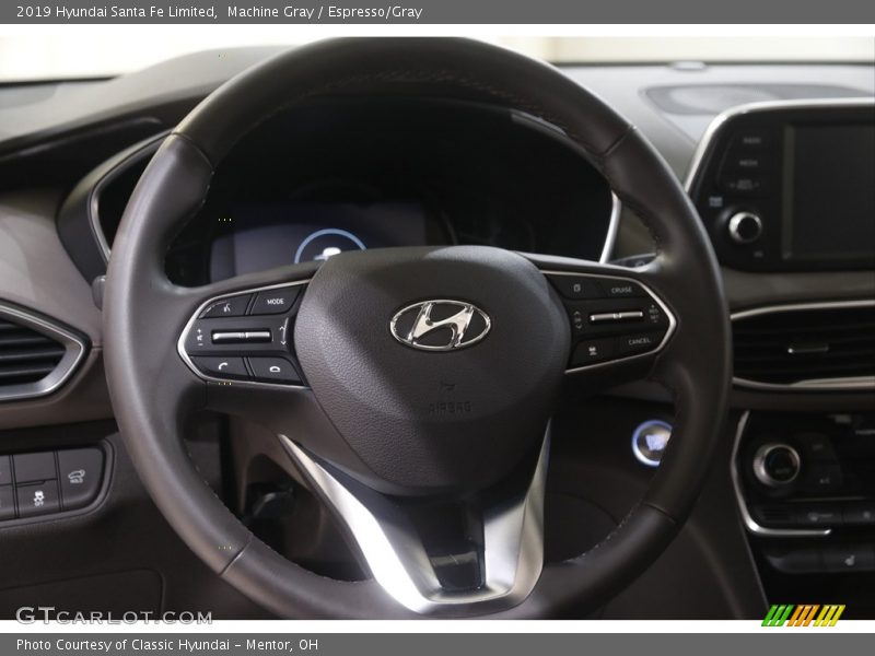 Machine Gray / Espresso/Gray 2019 Hyundai Santa Fe Limited