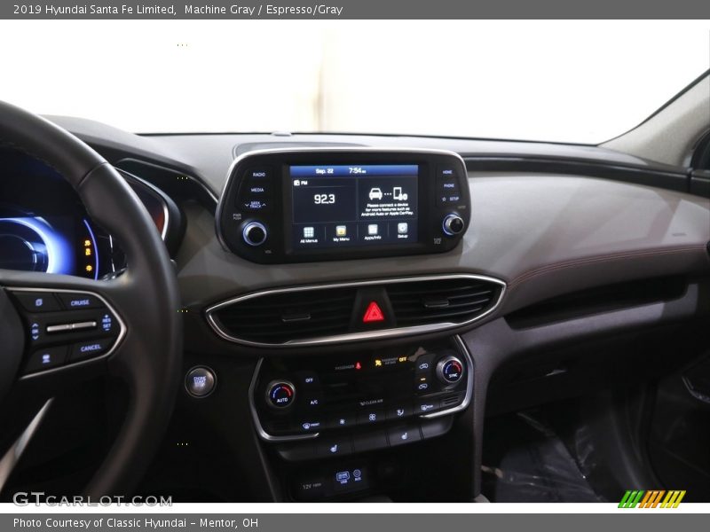 Machine Gray / Espresso/Gray 2019 Hyundai Santa Fe Limited