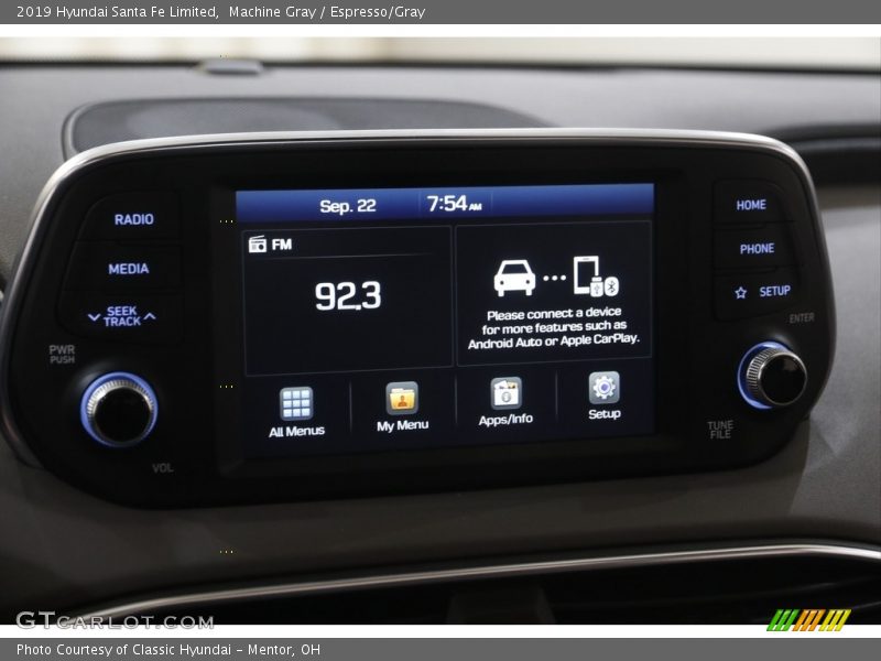 Machine Gray / Espresso/Gray 2019 Hyundai Santa Fe Limited