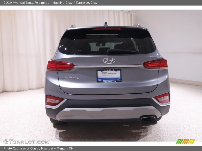 Machine Gray / Espresso/Gray 2019 Hyundai Santa Fe Limited