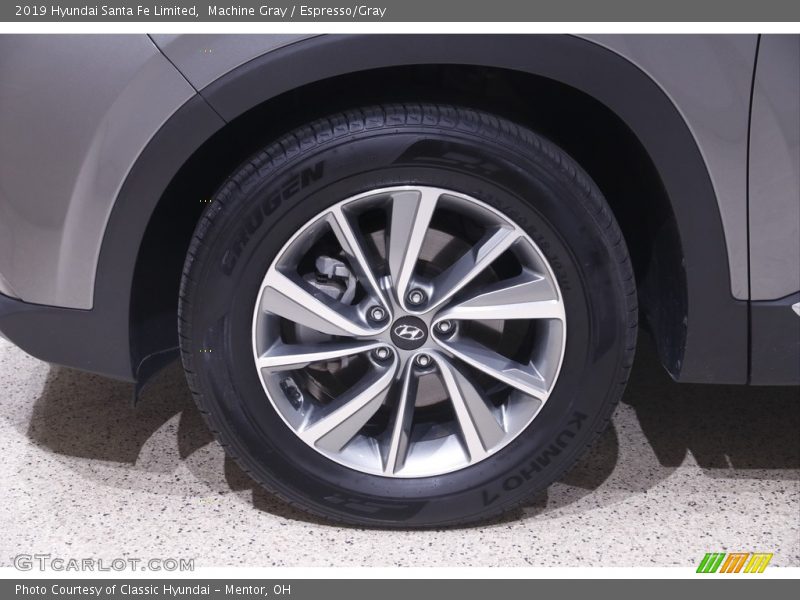 Machine Gray / Espresso/Gray 2019 Hyundai Santa Fe Limited