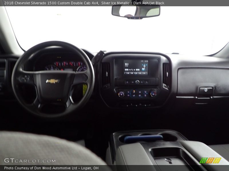 Silver Ice Metallic / Dark Ash/Jet Black 2018 Chevrolet Silverado 1500 Custom Double Cab 4x4