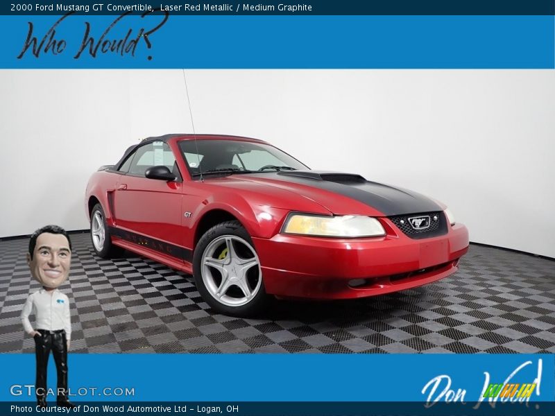 Laser Red Metallic / Medium Graphite 2000 Ford Mustang GT Convertible