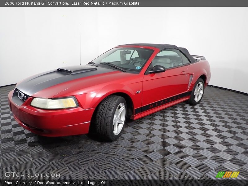 Laser Red Metallic / Medium Graphite 2000 Ford Mustang GT Convertible