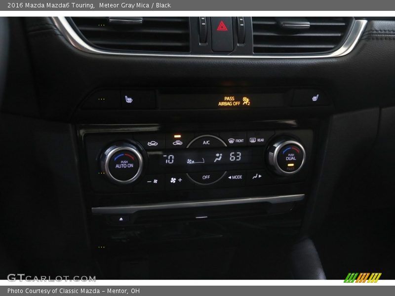 Meteor Gray Mica / Black 2016 Mazda Mazda6 Touring