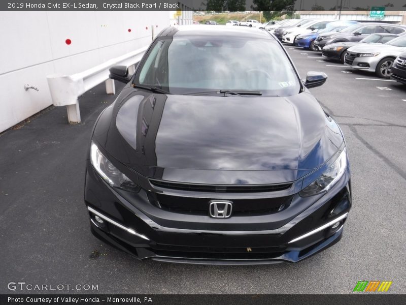 Crystal Black Pearl / Black 2019 Honda Civic EX-L Sedan