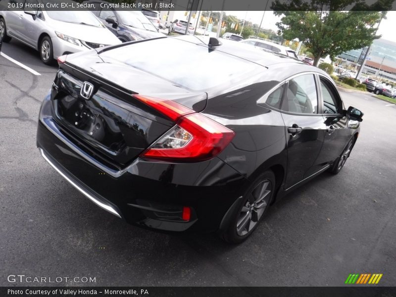 Crystal Black Pearl / Black 2019 Honda Civic EX-L Sedan