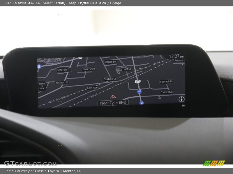 Deep Crystal Blue Mica / Greige 2020 Mazda MAZDA3 Select Sedan