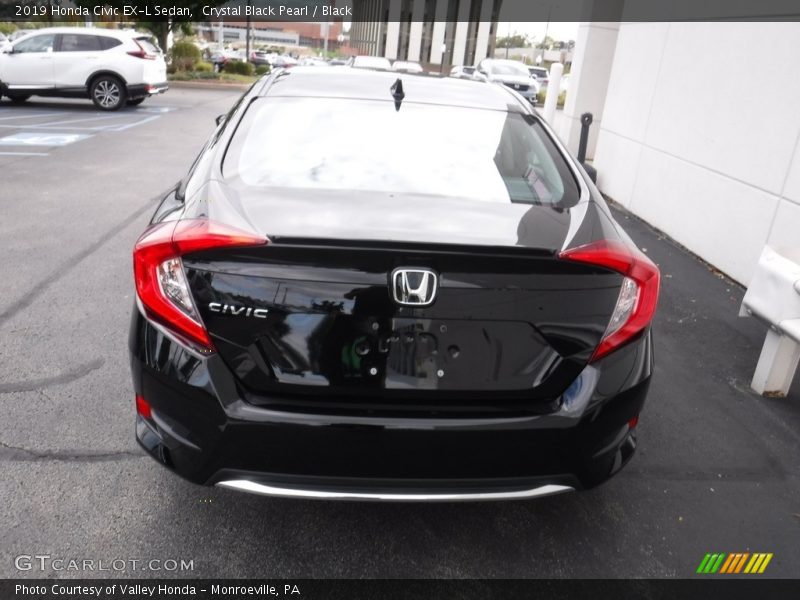 Crystal Black Pearl / Black 2019 Honda Civic EX-L Sedan