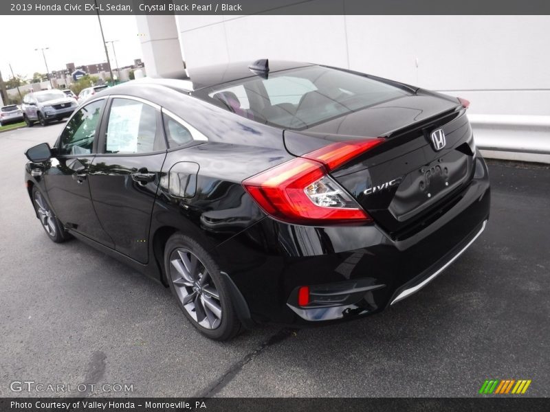 Crystal Black Pearl / Black 2019 Honda Civic EX-L Sedan