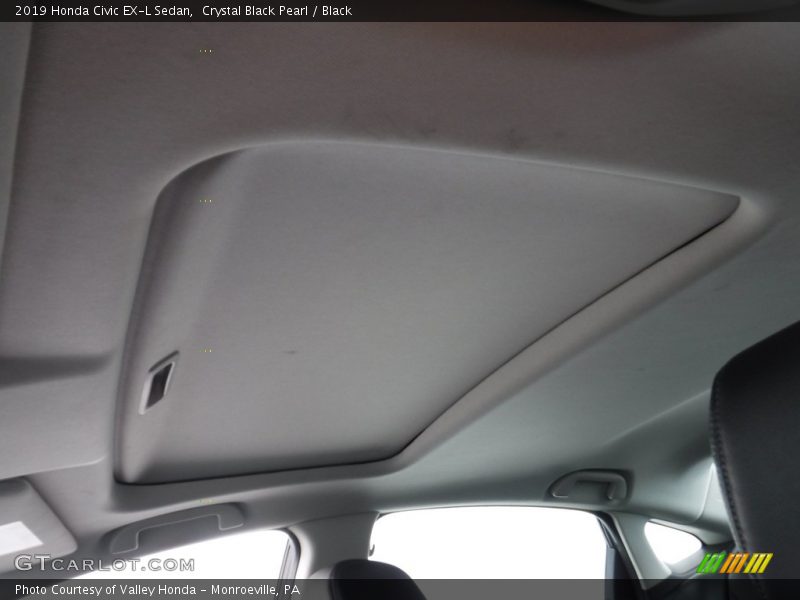 Crystal Black Pearl / Black 2019 Honda Civic EX-L Sedan