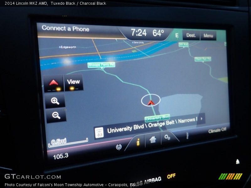 Navigation of 2014 MKZ AWD