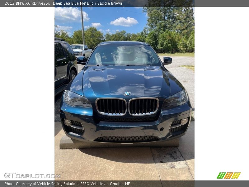 Deep Sea Blue Metallic / Saddle Brown 2013 BMW X6 xDrive35i