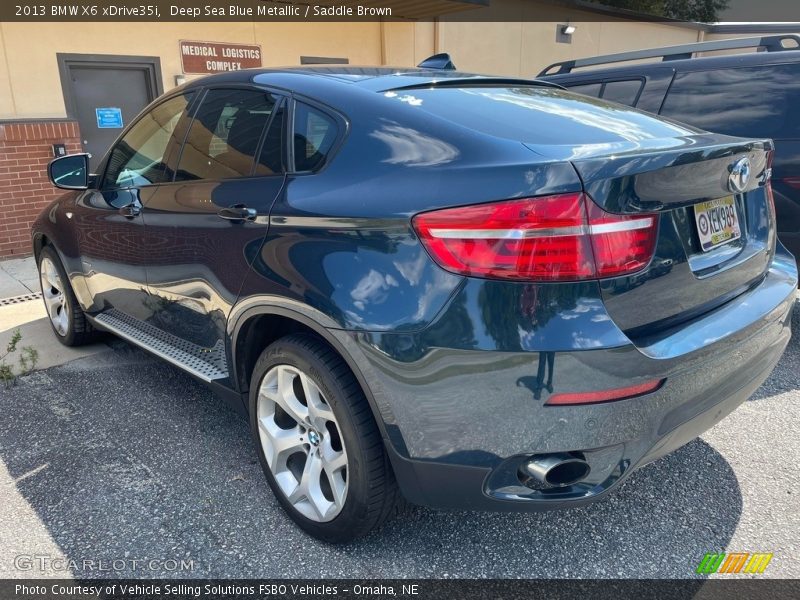 Deep Sea Blue Metallic / Saddle Brown 2013 BMW X6 xDrive35i