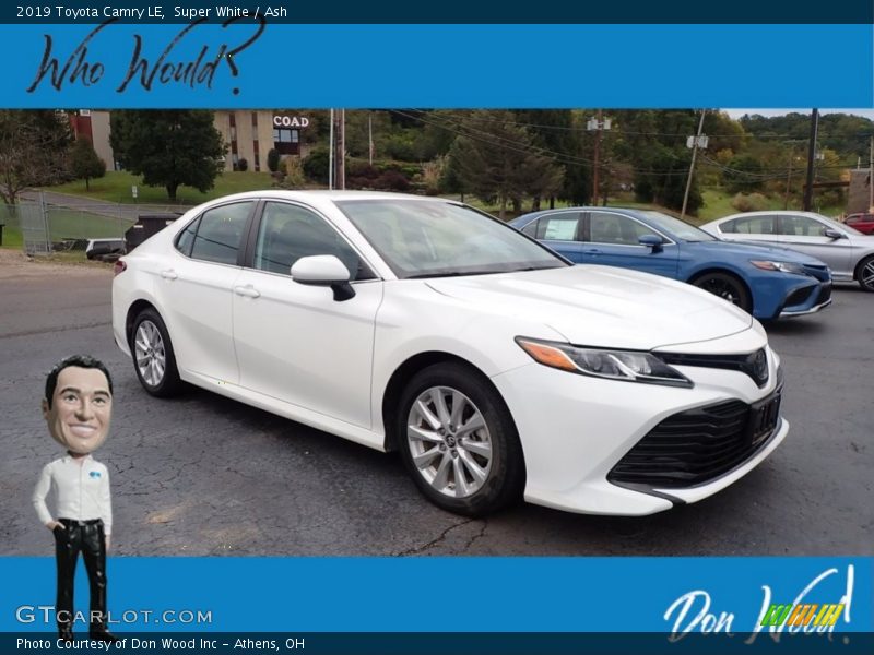 Super White / Ash 2019 Toyota Camry LE