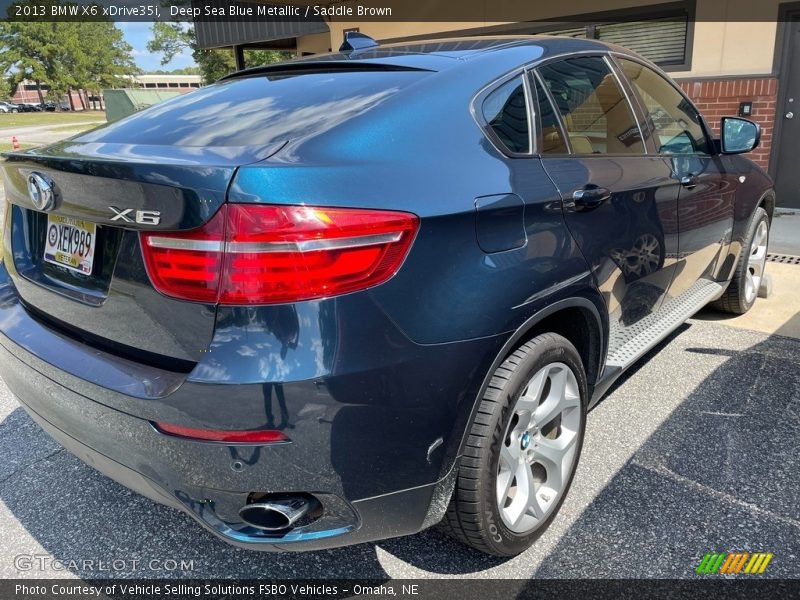 Deep Sea Blue Metallic / Saddle Brown 2013 BMW X6 xDrive35i