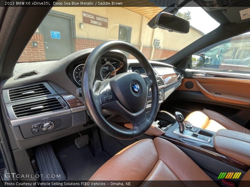 Deep Sea Blue Metallic / Saddle Brown 2013 BMW X6 xDrive35i
