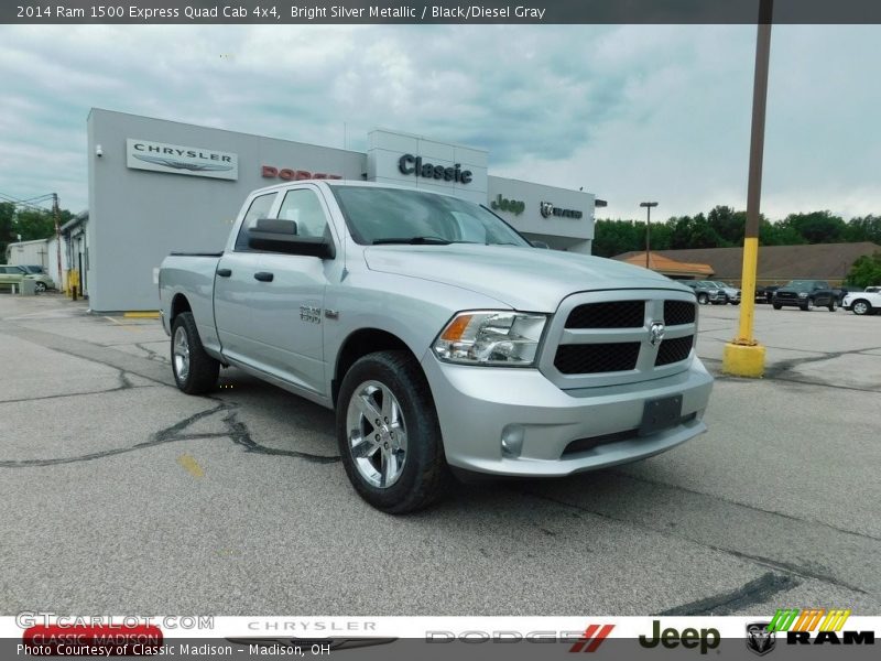 Bright Silver Metallic / Black/Diesel Gray 2014 Ram 1500 Express Quad Cab 4x4