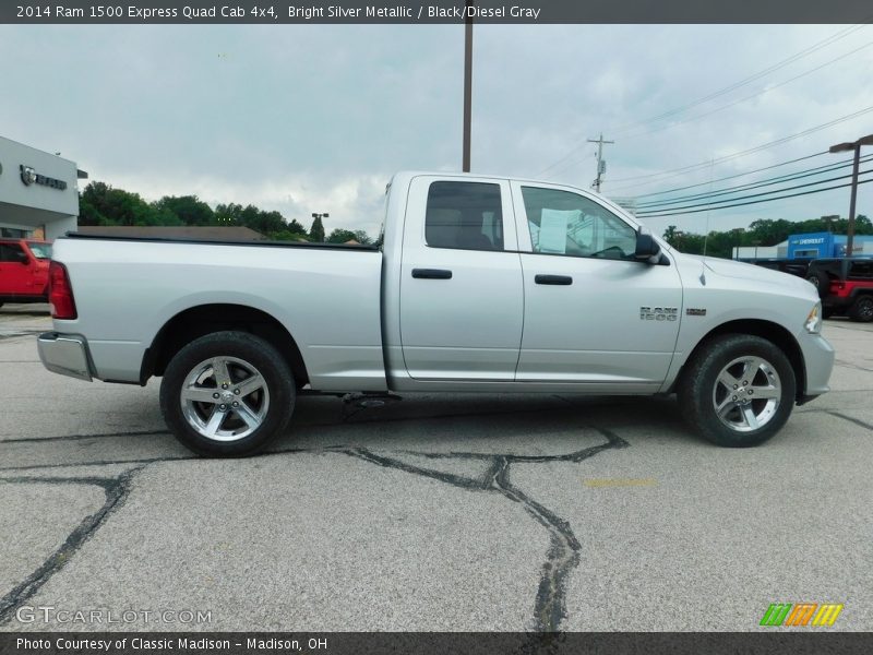 Bright Silver Metallic / Black/Diesel Gray 2014 Ram 1500 Express Quad Cab 4x4