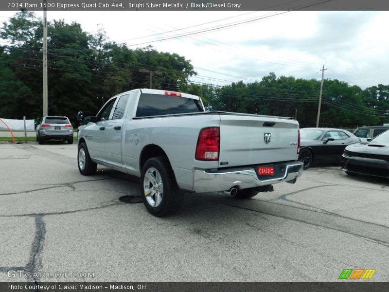 Bright Silver Metallic / Black/Diesel Gray 2014 Ram 1500 Express Quad Cab 4x4