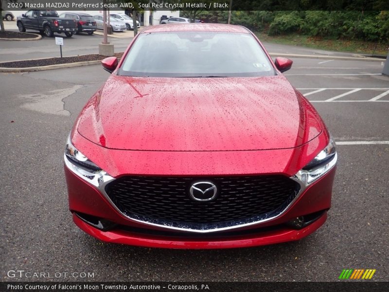 Soul Red Crystal Metallic / Black 2020 Mazda MAZDA3 Preferred Sedan AWD