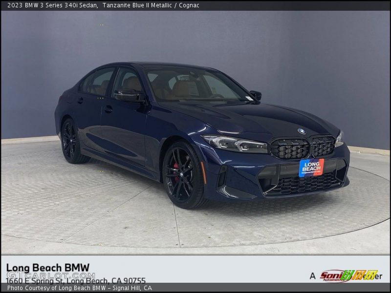 Tanzanite Blue II Metallic / Cognac 2023 BMW 3 Series 340i Sedan