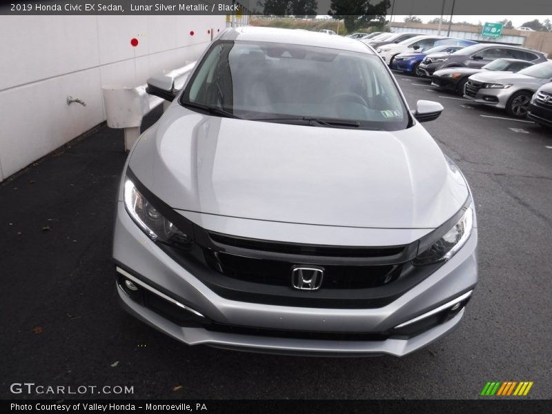 Lunar Silver Metallic / Black 2019 Honda Civic EX Sedan
