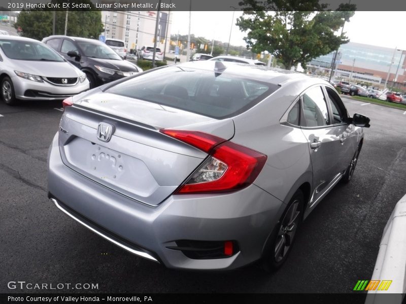 Lunar Silver Metallic / Black 2019 Honda Civic EX Sedan