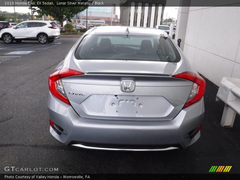 Lunar Silver Metallic / Black 2019 Honda Civic EX Sedan