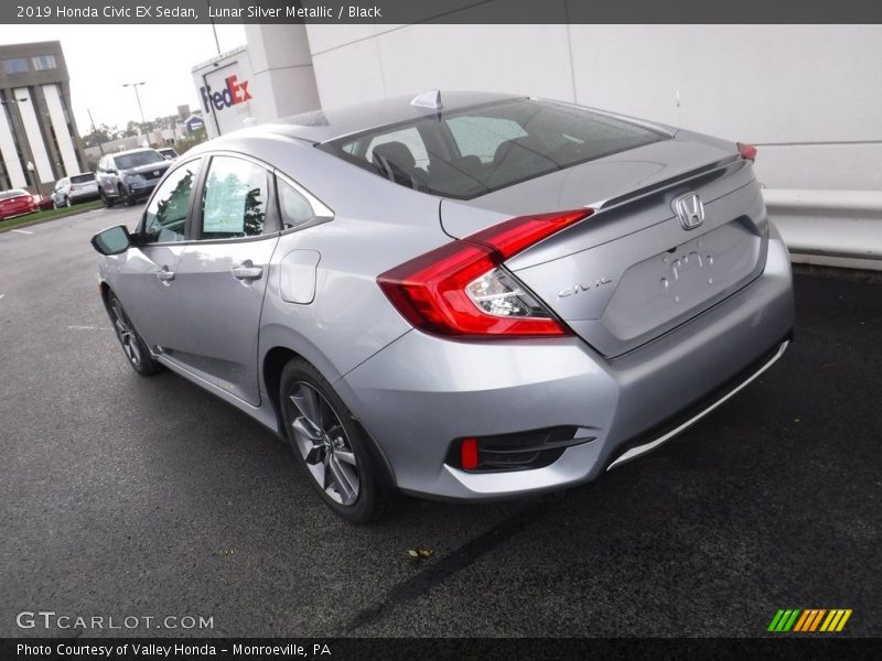 Lunar Silver Metallic / Black 2019 Honda Civic EX Sedan