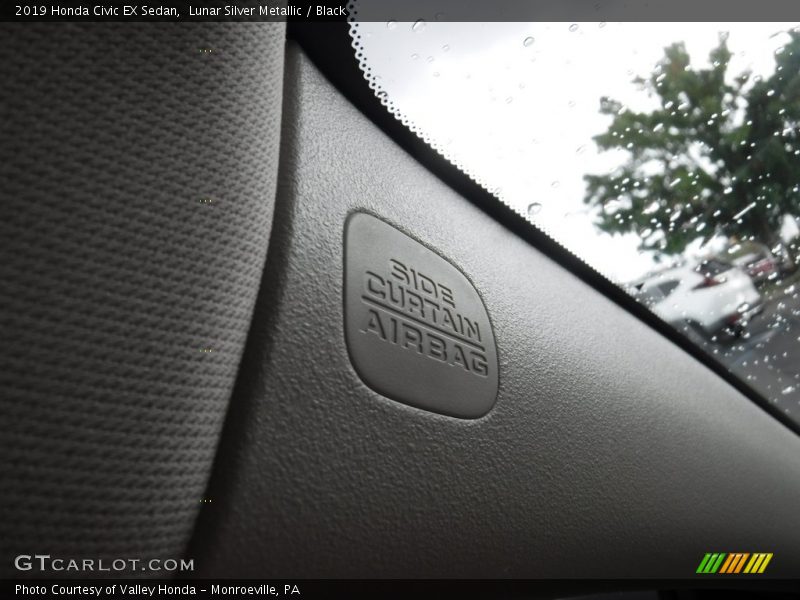 Lunar Silver Metallic / Black 2019 Honda Civic EX Sedan
