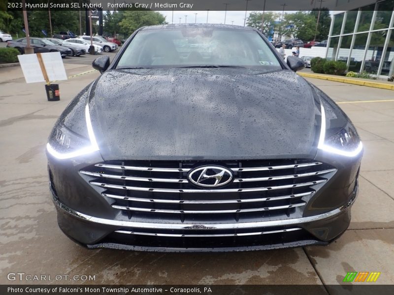 Portofino Gray / Medium Gray 2023 Hyundai Sonata SEL Hybrid