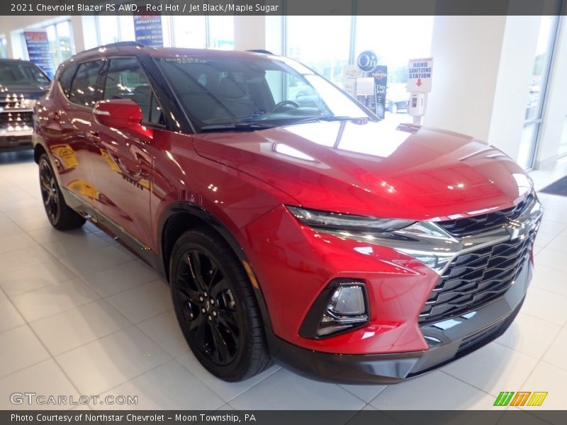 Red Hot / Jet Black/Maple Sugar 2021 Chevrolet Blazer RS AWD