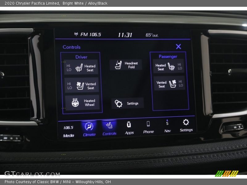 Bright White / Alloy/Black 2020 Chrysler Pacifica Limited