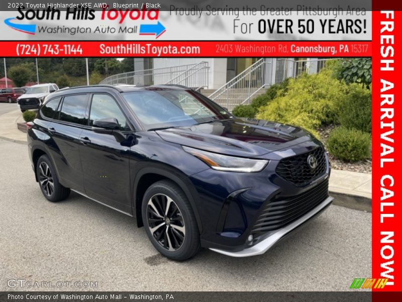 Blueprint / Black 2022 Toyota Highlander XSE AWD