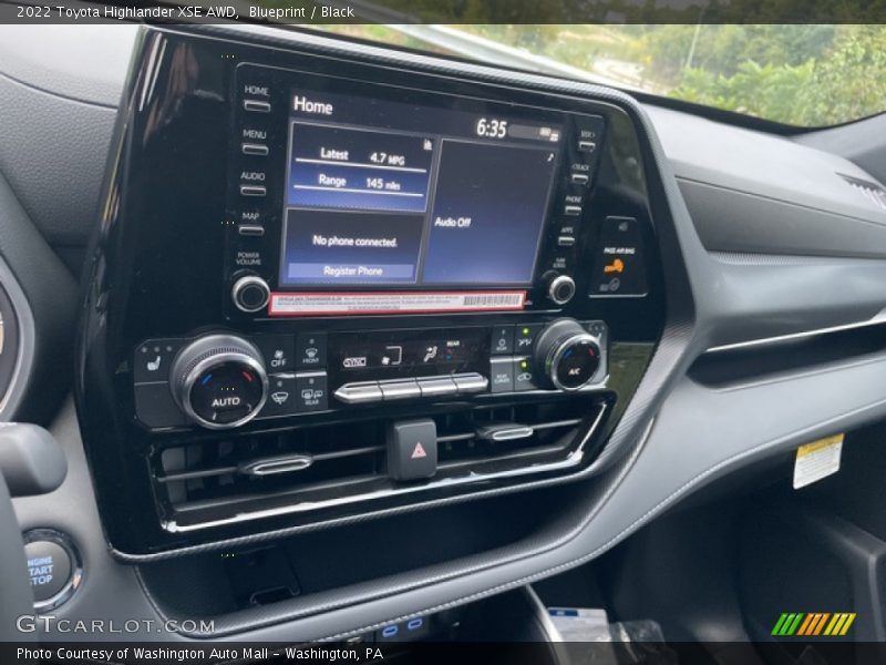 Blueprint / Black 2022 Toyota Highlander XSE AWD