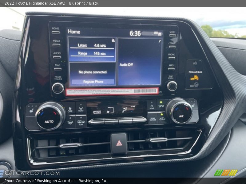 Blueprint / Black 2022 Toyota Highlander XSE AWD
