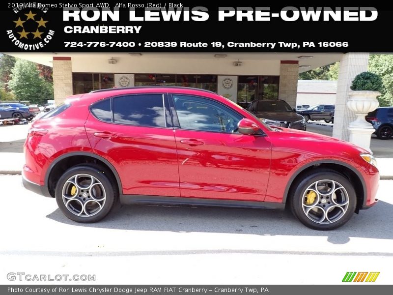 Alfa Rosso (Red) / Black 2019 Alfa Romeo Stelvio Sport AWD