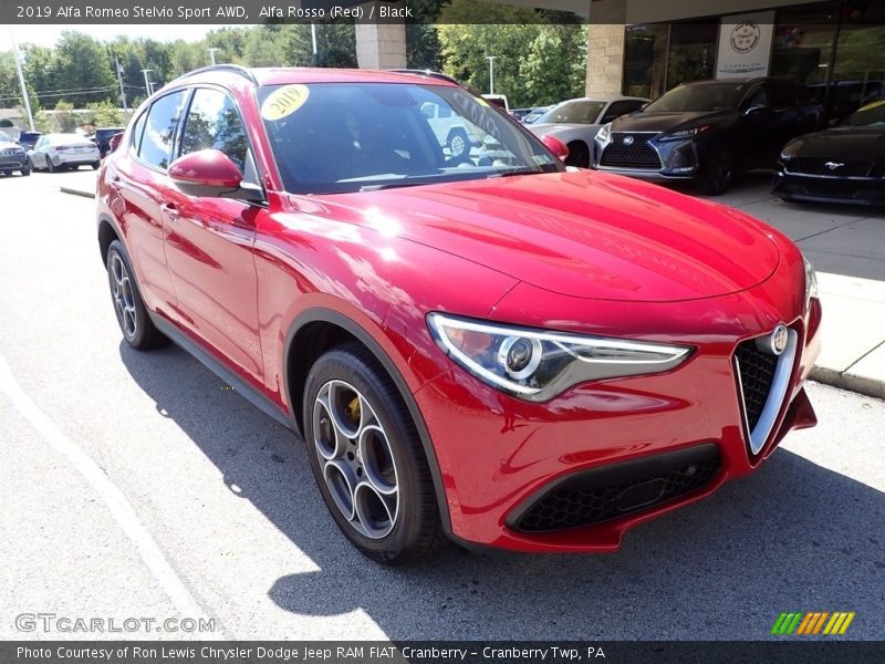 Alfa Rosso (Red) / Black 2019 Alfa Romeo Stelvio Sport AWD