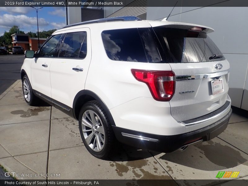 White Platinum / Medium Black 2019 Ford Explorer Limited 4WD