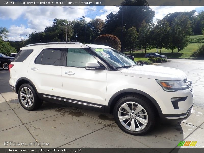 White Platinum / Medium Black 2019 Ford Explorer Limited 4WD