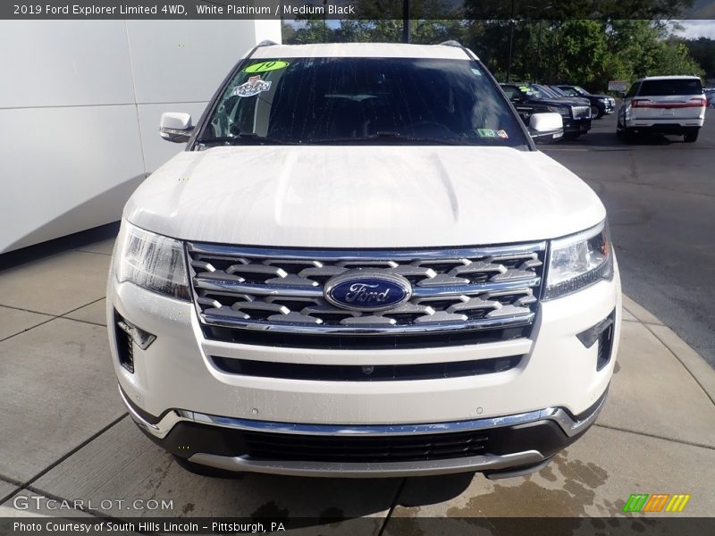 White Platinum / Medium Black 2019 Ford Explorer Limited 4WD