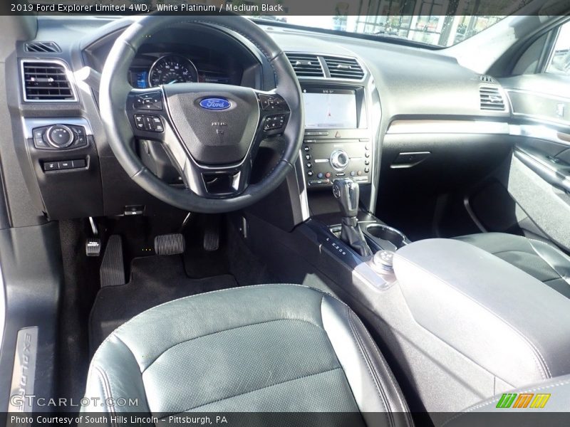 White Platinum / Medium Black 2019 Ford Explorer Limited 4WD