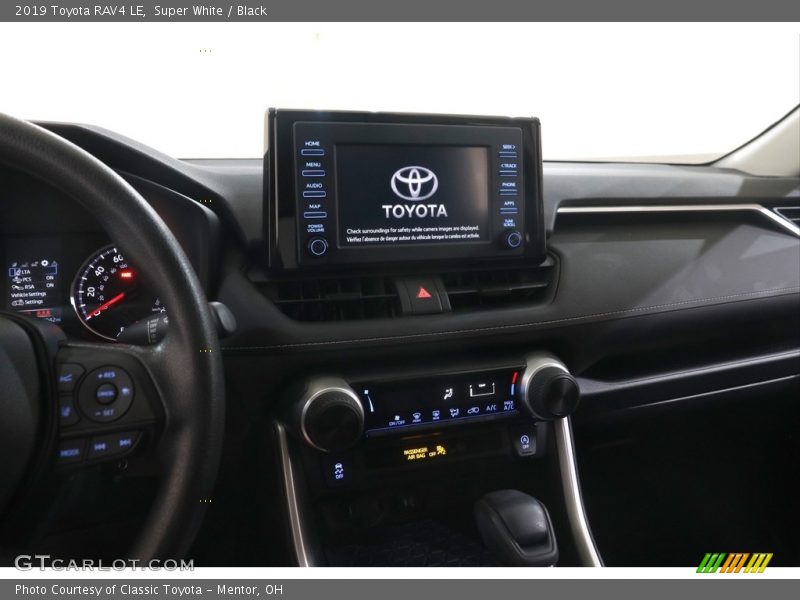 Super White / Black 2019 Toyota RAV4 LE